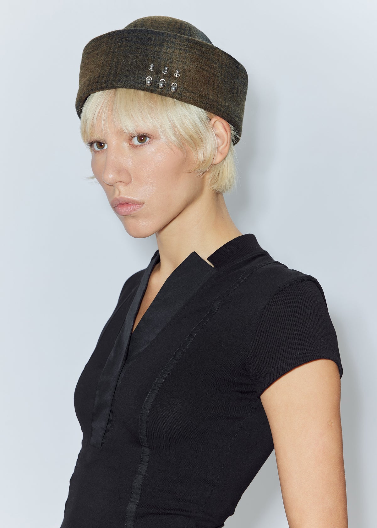 PLAID SAILOR HAT