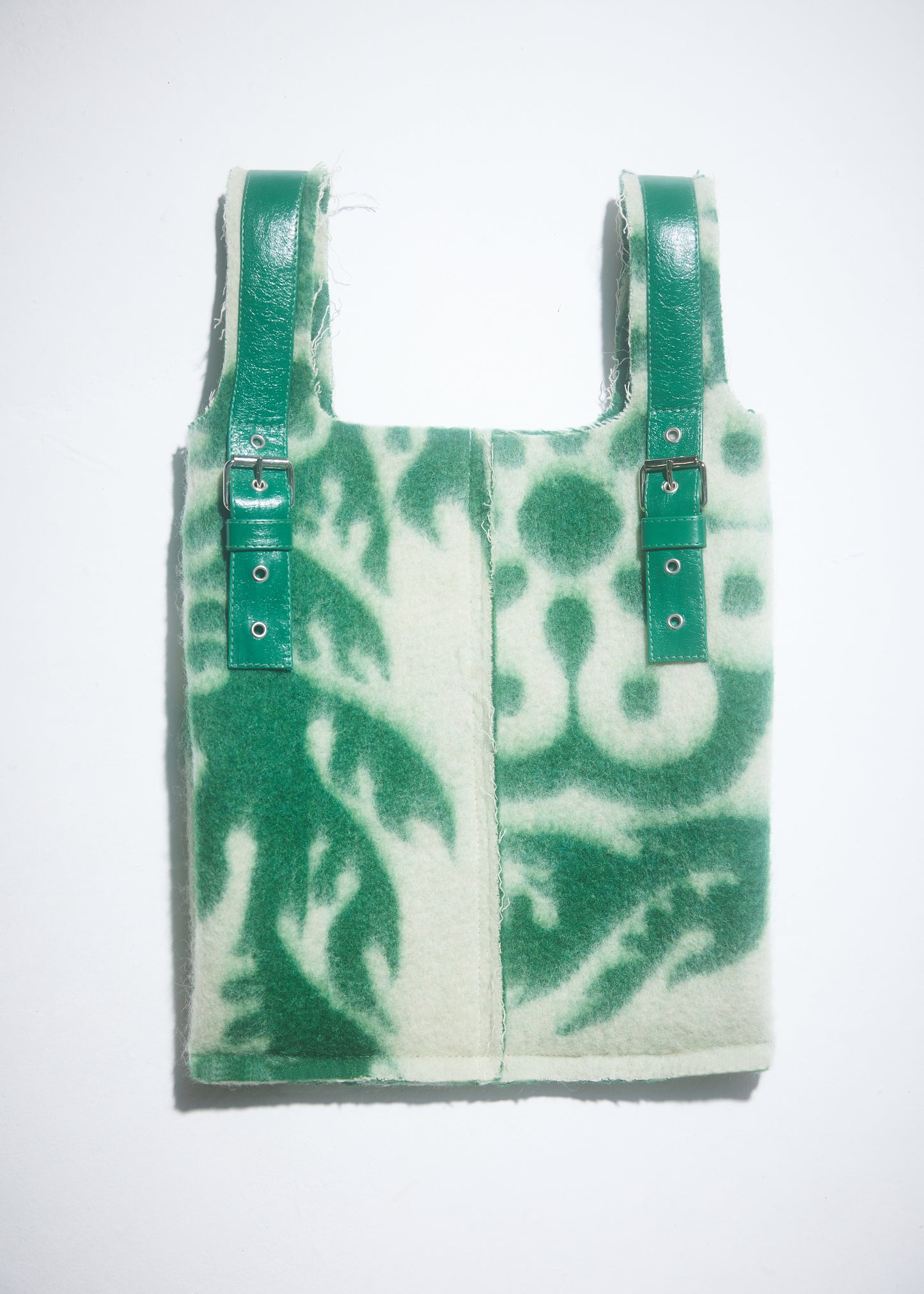GREEN BLANKET SHOPPER BAG