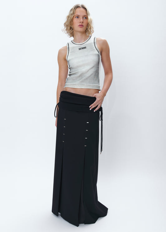 STAPLED MAXI SKIRT