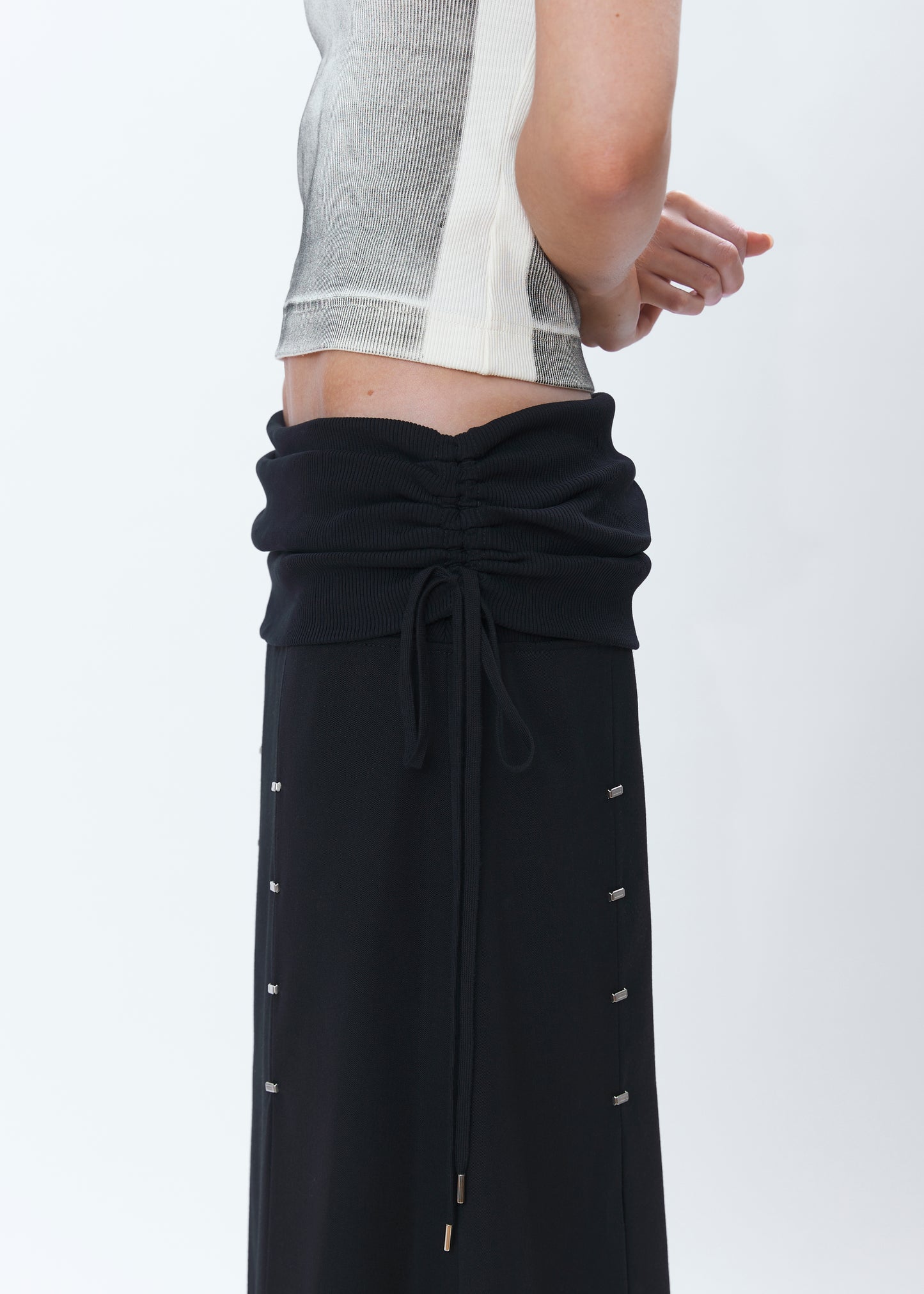 STAPLED MAXI SKIRT